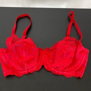 Sexy Red lace bra Victoria Secret 36D